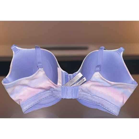 VICTORIAS SECRET T-Shirt Lightly Lined Demi Bra 36DDD Underwire Pink/Purple - Picture 3 of 7